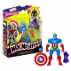 MixMashers Marvel Avengers, figurine Captain America a mélanger et combiner avec accessoires