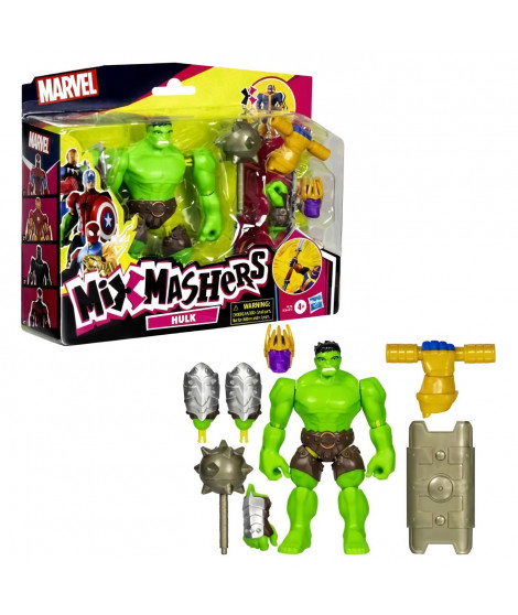 MixMashers Marvel Avengers, figurine personnalisable Hulk Deluxe a mélanger et combiner avec accessoires