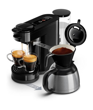 Machine a café dosette - PHILIPS - SENSEO SWITCH HD6592/65 - Noir intense