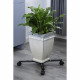 NATURE Tablette a roulettes pour plantes extensible - Métal noir - H6 x 34/51 x 34/51 cm