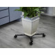 NATURE Tablette a roulettes pour plantes extensible - Métal noir - H6 x 34/51 x 34/51 cm