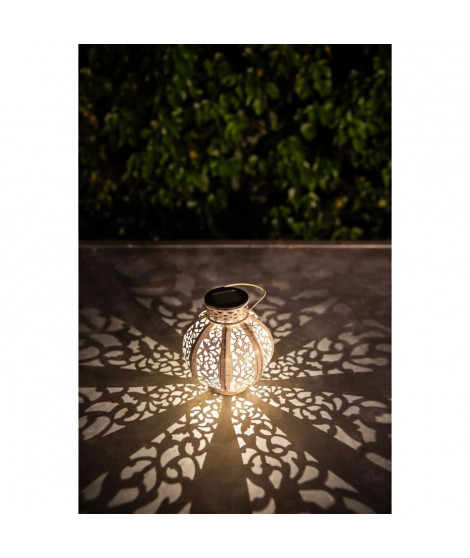 Lanterne métal vintage beige 10 Lumens H17cm - GALIX