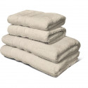 Lot de 4 serviettes - LOVELY HOME - 2 Serviettes 50 x 100 cm + 2 Draps de douche 70 x 140 cm - Beige