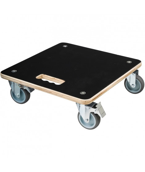 Nature Chariot a plantes carré 38x38 cm noir bois 446407