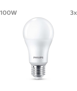 Ampoule LED - PHILIPS - 100 W - A67 E27 - Blanc froid - Non dimmable x 3