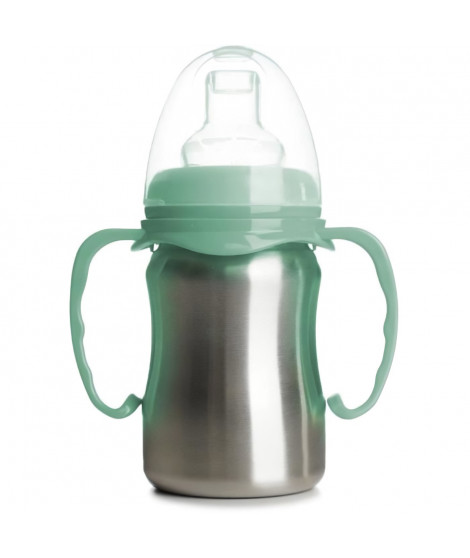 Tasse d'apprentissage - THERMOBABY - Inox - 180 ml - Vert Cactus - Ergonomique et anti-fuites