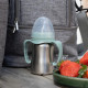 Tasse d'apprentissage - THERMOBABY - Inox - 180 ml - Vert Cactus - Ergonomique et anti-fuites
