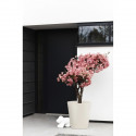 Pot de fleurs - ELHO - Pure Straight Round 50 - Blanc Lin - L 50 x B 49.5 x H 51 cm - 100% recyclé