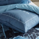 Parure de lit - TODAY - JAVA - 2 personnes - 240x220 cm - Coton - Imprimé New York - Bleu