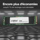 SSD interne - CRUCIAL - E100 - 1 To - PCIe Gen4 NVMe M.2 - Jusqu'a 5000 Mo/s