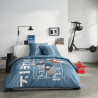 Parure de lit - TODAY - JAVA - 2 personnes - 240x220 cm - Coton - Imprimé Japan - Bleu