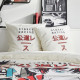 Parure de lit - TODAY - JAVA - 2 personnes - 240x220 cm - Coton - Imprimé Street racing - Blanc