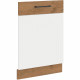 ROCK - Facade lave vaisse + plinthe - Mélaminé chene Lancelot et Blanc brillant - 60 cm - Plan de travail non inclus