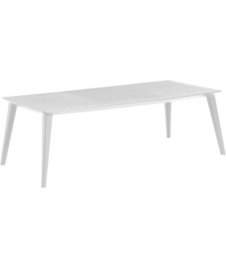 Table de jardin - rectangulaire - blanc - en résine - 8 a 10 personnes - Lima -Allibert by KETER