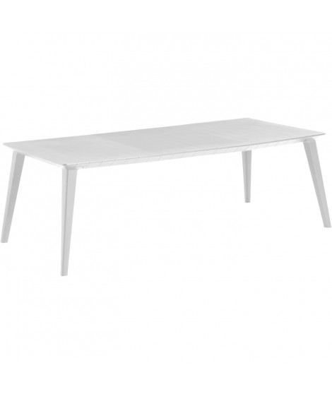 Table de jardin - rectangulaire - blanc - en résine - 8 a 10 personnes - Lima -Allibert by KETER