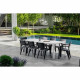 Table de jardin - rectangulaire - blanc - en résine - 8 a 10 personnes - Lima -Allibert by KETER