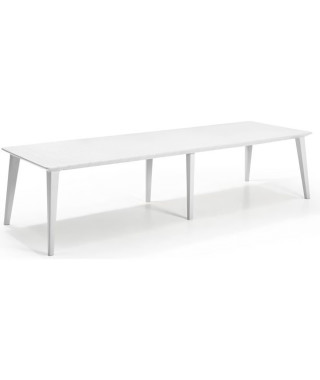 Table de jardin - rectangulaire - blanc - en résine - 8 a 10 personnes - Lima - Allibert by KETER