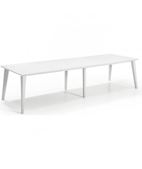 Table de jardin - rectangulaire - blanc - en résine - 8 a 10 personnes - Lima - Allibert by KETER