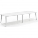 Table de jardin - rectangulaire - blanc - en résine - 8 a 10 personnes - Lima - Allibert by KETER