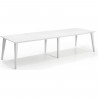 Table de jardin - rectangulaire - blanc - en résine - 8 a 10 personnes - Lima - Allibert by KETER