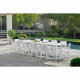 Table de jardin - rectangulaire - blanc - en résine - 8 a 10 personnes - Lima - Allibert by KETER