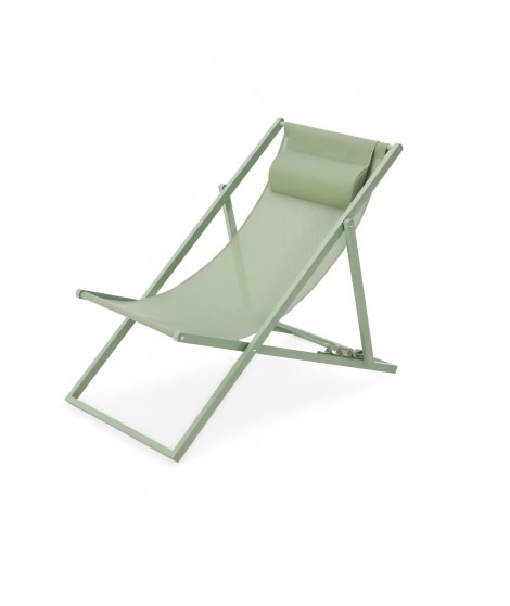 Chilienne PAROS - Structure en acier - L 63 x P 104 x H 85 cm Vert kaki