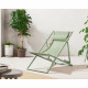 Chilienne PAROS - Structure en acier - L 63 x P 104 x H 85 cm Vert kaki