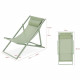 Chilienne PAROS - Structure en acier - L 63 x P 104 x H 85 cm Vert kaki