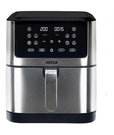 Friteuse sans huile - JOCCA - 2193 - 8L - 1800 W - 30,3 x 38,3 x 35,1 cm - Acier inoxydable
