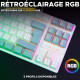 Clavier Gamer - The G-Lab - KEYZ CAESIUM - RGB - Blanc & gris - TKL