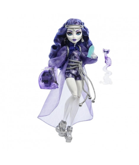 Monster High-Spectra Vondergeist-Poupée, furet Rhuen et accessoires HXH77