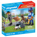 PLAYMOBIL 71731 Policier chien de recherche et voleur