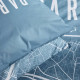 Parure de lit - TODAY - JAVA - 2 personnes - 240x220 cm - Coton - Imprimé Paris - Bleu