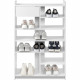 Meuble a chaussures - MÜNSTER - Blanc - 12 paires de chaussures - 71,5 x 25 x 109 cm