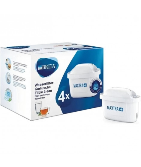 BRITA Pack de 4 cartouches MAXTRA+ pour carafes filtrantes
