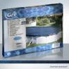 Bâche hiver pour piscine hors-sol ronde GRE - Ø4m a Ø4,60m - 120g/m² - noir