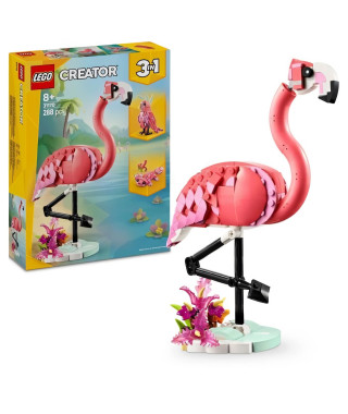 LEGO Creator 31170 3-en-1 Animaux sauvages : le flamant rose - Jouet pour fille des 8 ans