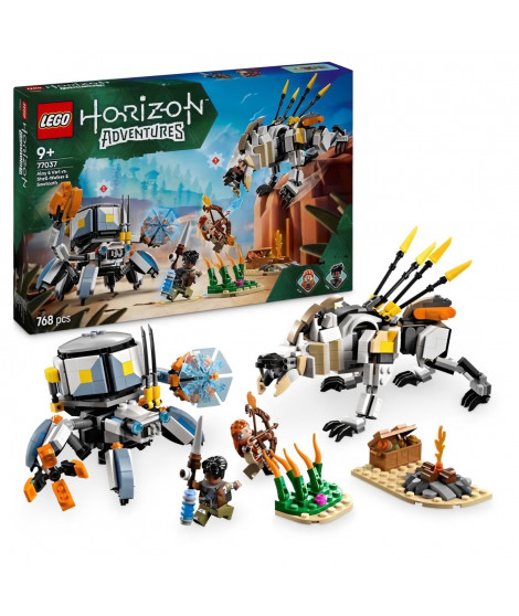 LEGO Horizon Adventures 77037 Aloy et Varl contre Testudien et Dents de scie - Jeu 9 ans