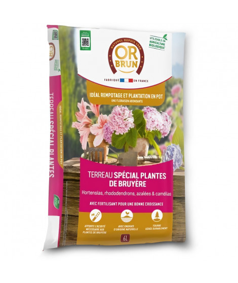 Terreau spécial plantes de bruyere - OR BRUN - OBRTBRU6U - 6L - Meilleur enracinement