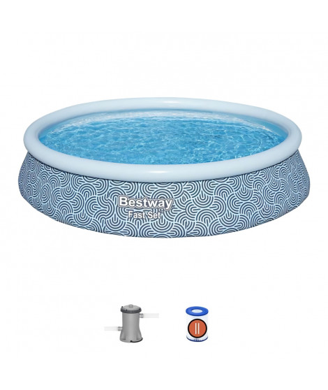 Kit piscine gonflable BESTWAY - Fast Set - 396 x 84 cm - Ronde (Filtre a cartouche, 1 cartouche)