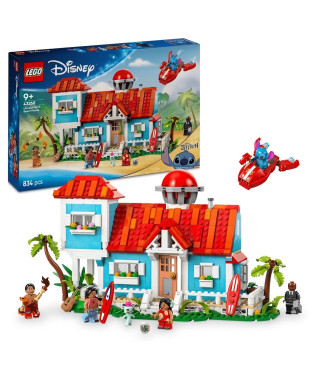 LEGO | Disney La Maison sur la Plage de Lilo et Stitch, Jeu de Construction pour les Enfants et les Fans 43268