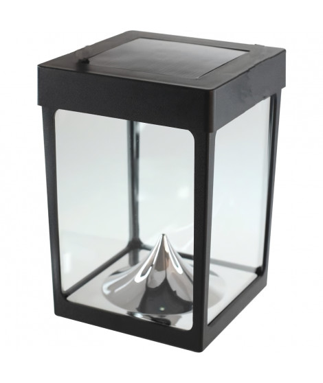Mini photophore solaire pour table - Parois en verre - Noir