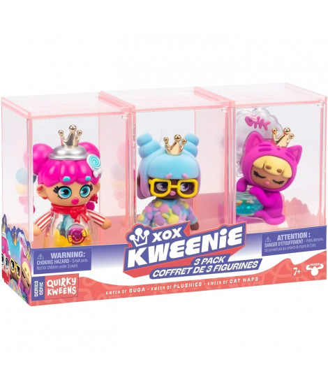 Pack de poupées - XOX KWEENIE - Série Quirky - 13 cm - 3 poupées incluses - Finitions uniques