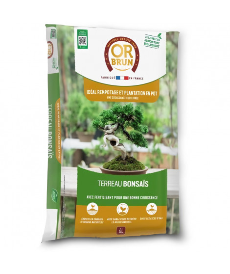 Terreau bonsais - OR BRUN - OBRTBON6U - 6L - Meilleur enracinement