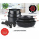 Batterie de cuisine induction - Arthur Martin - AM925B - Aluminium - 8 pieces - Poignée amovible - Tous feux dont induction