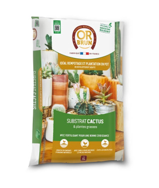 Substrat cactus & Plantes grasses - OR BRUN - OBRTCAC6U - 6L - Favorise la croissance