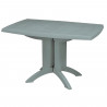 Salon de jardin: Table résine 118 cm VEGA + 4 chaises MIAMI
