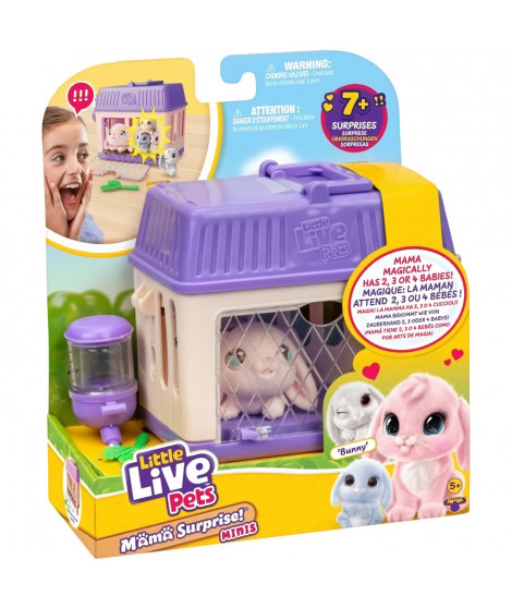 Set de jeu - LITTLE LIVE PETS - Mama Surprise Lapins - Bébés inclus - Accessoires personnalisables
