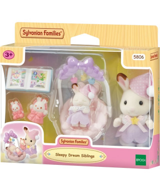 Le coucher des soeurs Lapin Chocolat - SYLVANIAN FAMILIES - 5806