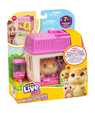 Set de jeu - LITTLE LIVE PETS - Mama Surprise Hamsters - Bébés inclus - Accessoires personnalisables